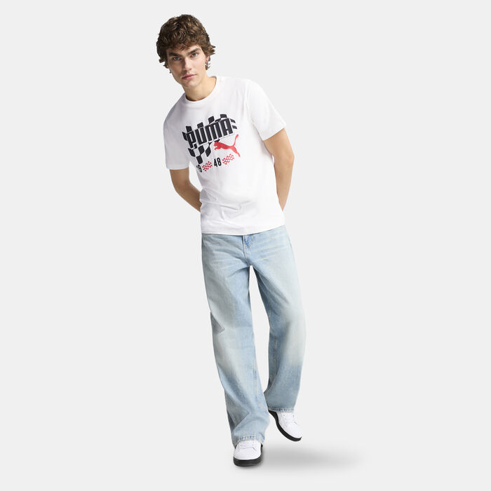 PUMA Men's Graphics Flag T-Shirt White image number 2