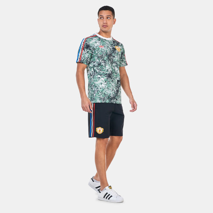 adidas Men's Manchester United Stone Roses Originals Football Shorts Black adidas Men's Manchester United Stone Roses Originals Football Shorts Black image number 2