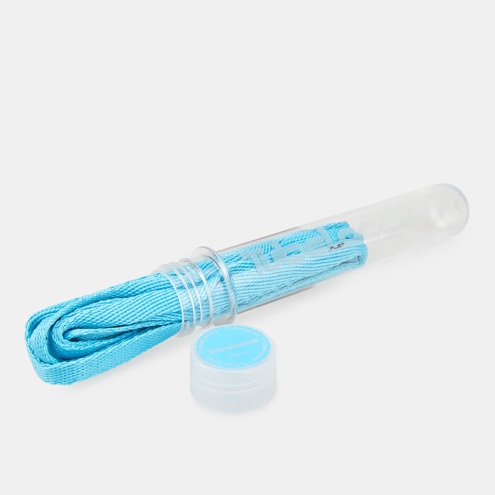 TUBELACES Flat Shoelaces Blue TUBELACES Flat Shoelaces Blue image number 1