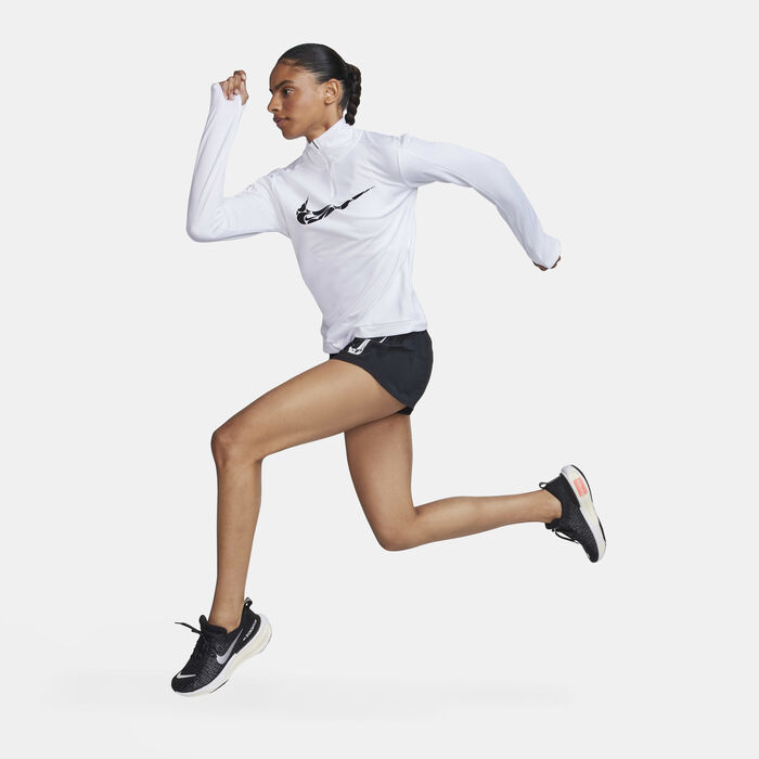 Nike Women's Swoosh Dri-FIT 1/4-Zip Mid Layer White Nike Women's Swoosh Dri-FIT 1/4-Zip Mid Layer White image number 5