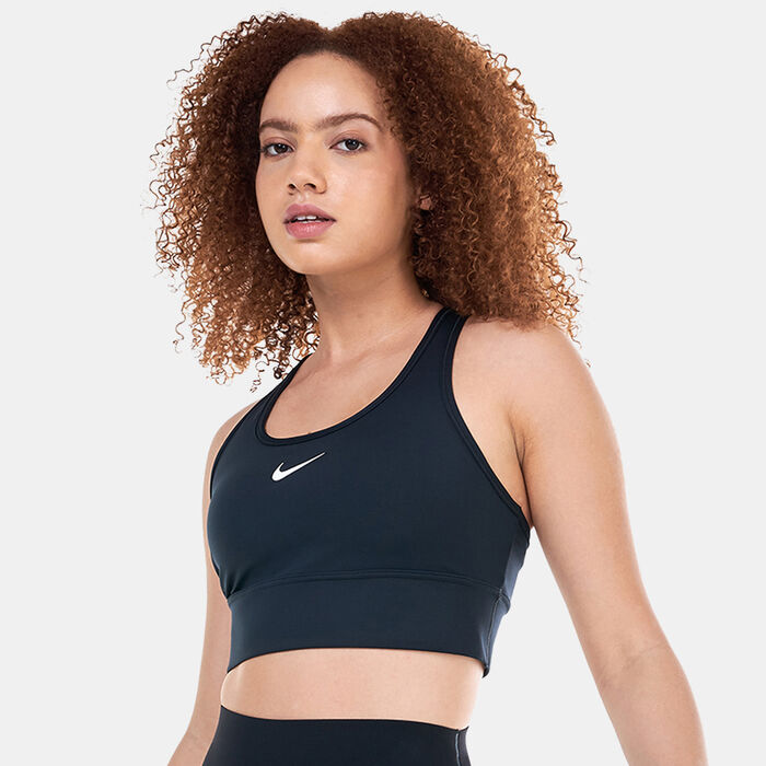 Nike Women's Swoosh Medium-Support Padded Longline Sports Bra Black Nike Women's Swoosh Medium-Support Padded Longline Sports Bra Black image number 0