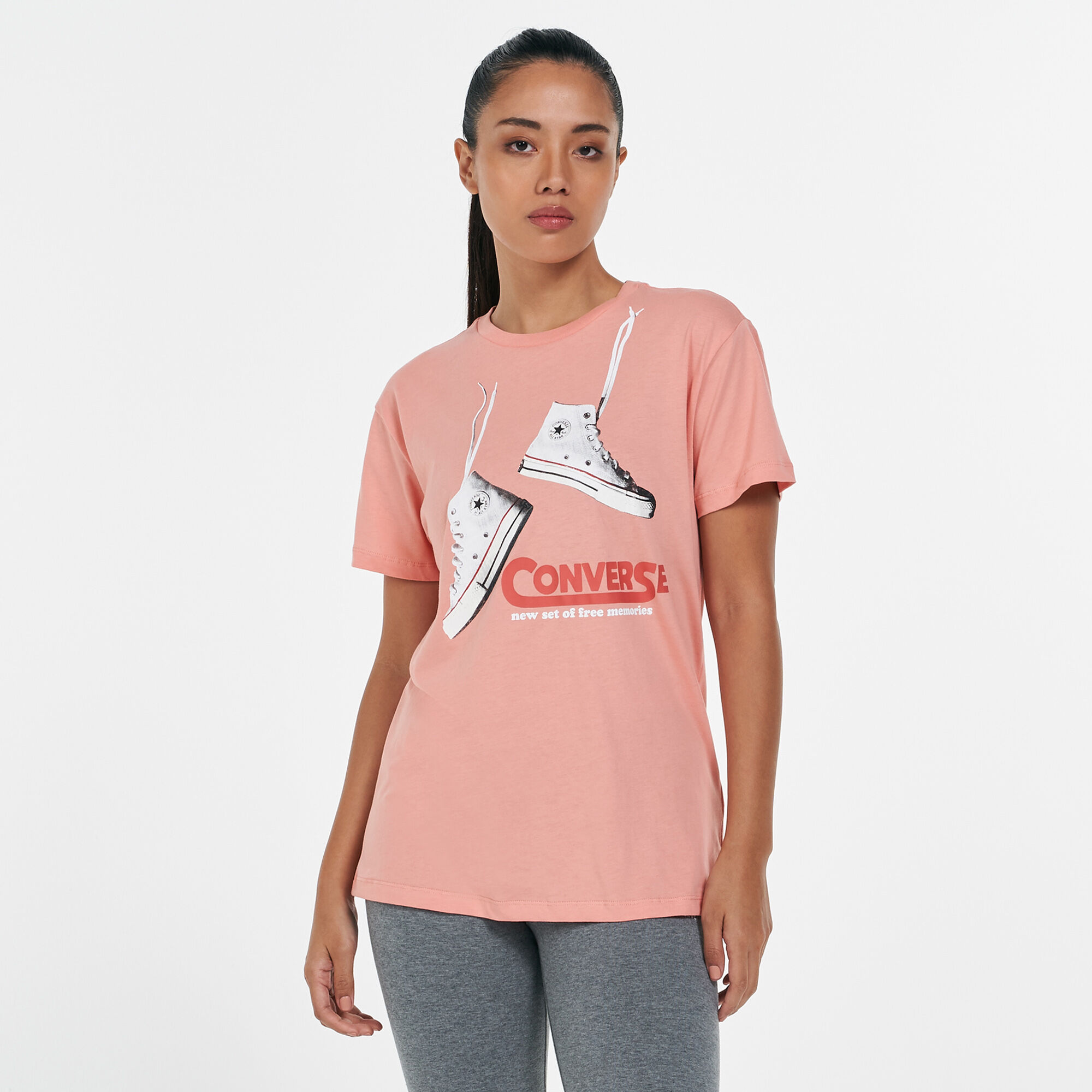 Buy Converse Women s Summer Sneakers T Shirt Pink in KSA SSS