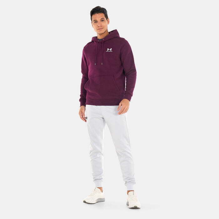 Under Armour Men's UA Essential Fleece Hoodie Purple Under Armour Men's UA Essential Fleece Hoodie Purple image number 2