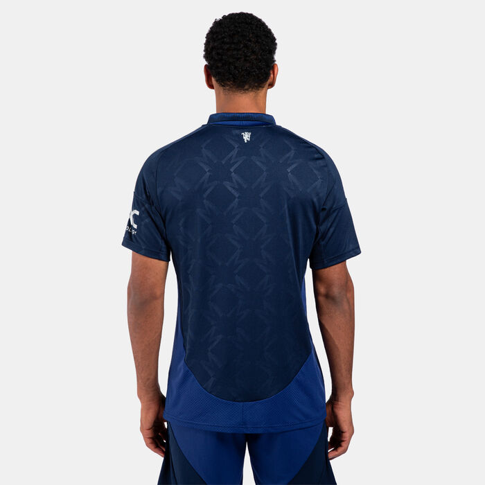 adidas Men's Manchester United 24/25 Away Replica Football Jersey Blue image number 1