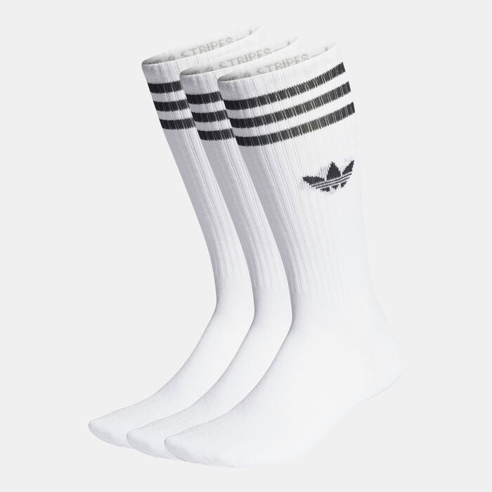 adidas Originals Men's Solid Crew Socks (3 Pairs) White adidas Originals Men's Solid Crew Socks (3 Pairs) White image number 0
