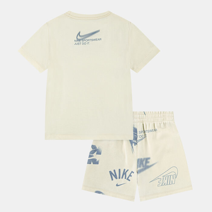 Nike Kids' Club Brand Energy T-Shirt and Shorts yellow Nike Kids' Club Brand Energy T-Shirt and Shorts yellow image number 1