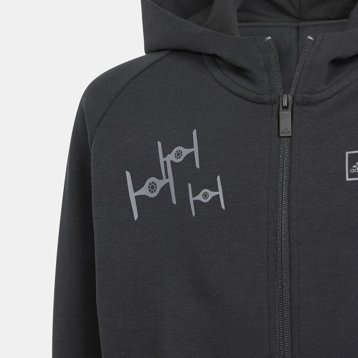 adidas Kids' x Star Wars Z.N.E. Full-Zip Hoodie Black adidas Kids' x Star Wars Z.N.E. Full-Zip Hoodie Black image number 3