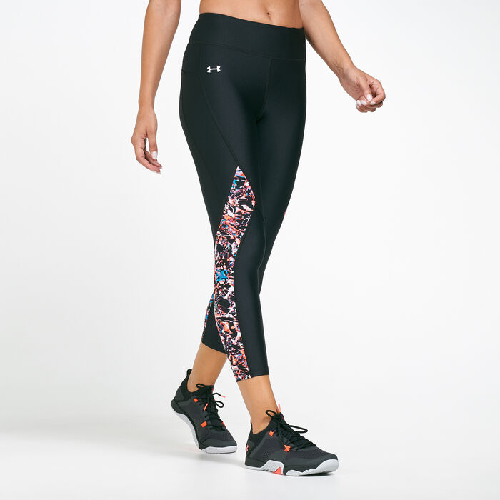 Under Armour HeatGear Armour Printed Crop Leggings Girls