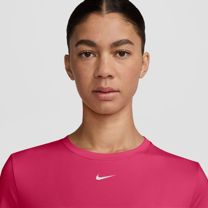 Nike Women's One Classic Dri-FIT Training T-Shirt Pink Nike Women's One Classic Dri-FIT Training T-Shirt Pink image number 2