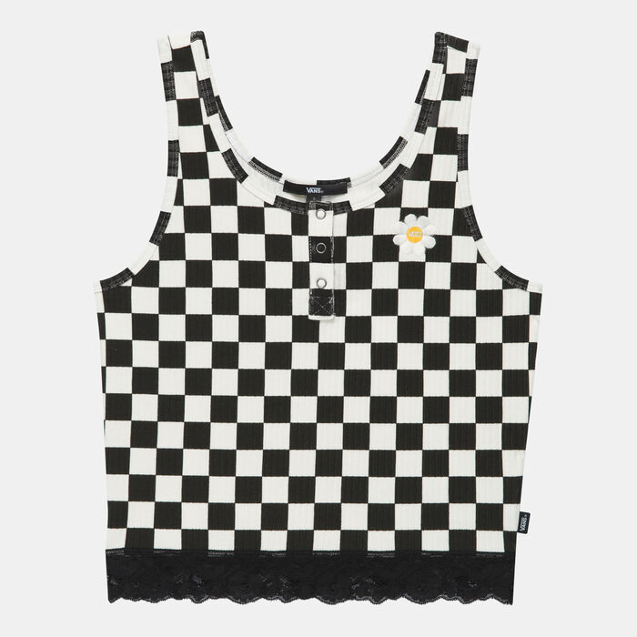 Vans Women's Oversized Floral Tank Top Black image number 0