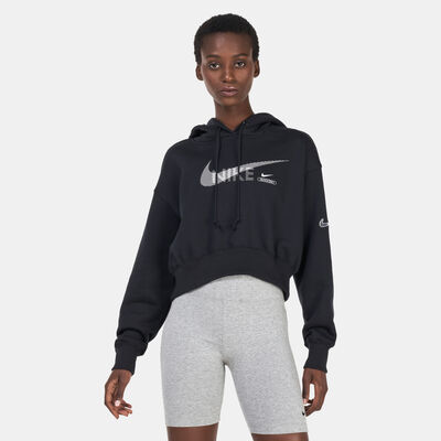 Nike Women's Sportswear Swoosh Fleece Hoodie Black