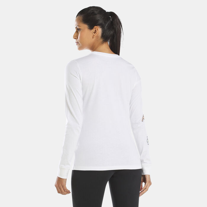 Nike Women's Sportswear Air Long Sleeves T-Shirt White Nike Women's Sportswear Air Long Sleeves T-Shirt White image number 1