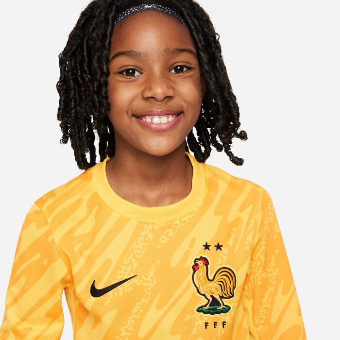 Nike Kids' France 24/25 Goalkeeper Replica Football Jersey yellow Nike Kids' France 24/25 Goalkeeper Replica Football Jersey yellow image number 3