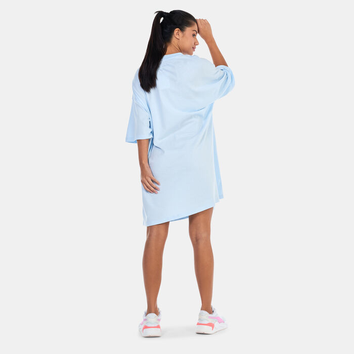 PUMA Women's CLASSICS T-Shirt Dress Blue image number 1