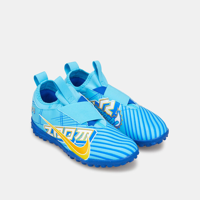 Nike Kids' Jr. Zoom Vapor 15 Academy Turf Shoe Blue image number 1