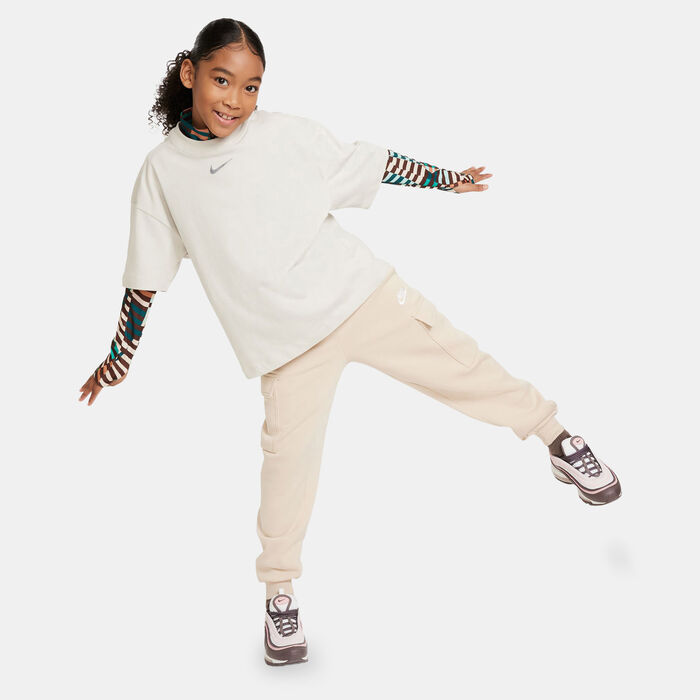 Nike Kids' Sportswear Oversized T-Shirt (Older Kids) Ivory Nike Kids' Sportswear Oversized T-Shirt (Older Kids) Ivory image number 2