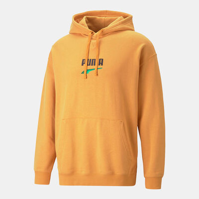 PUMA Men's Downtown Logo Hoodie yellow