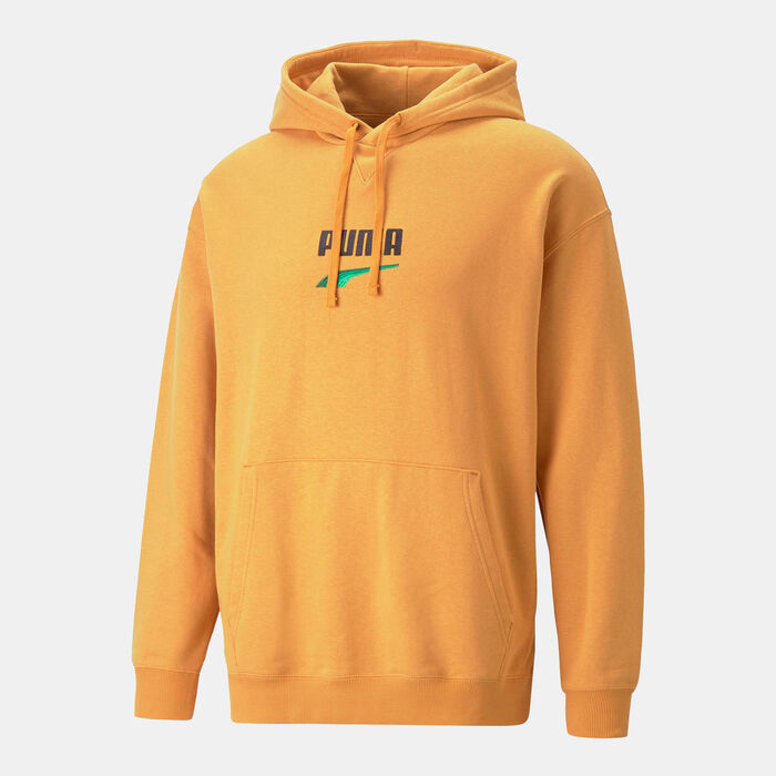 PUMA Men's Downtown Logo Hoodie yellow image number 0