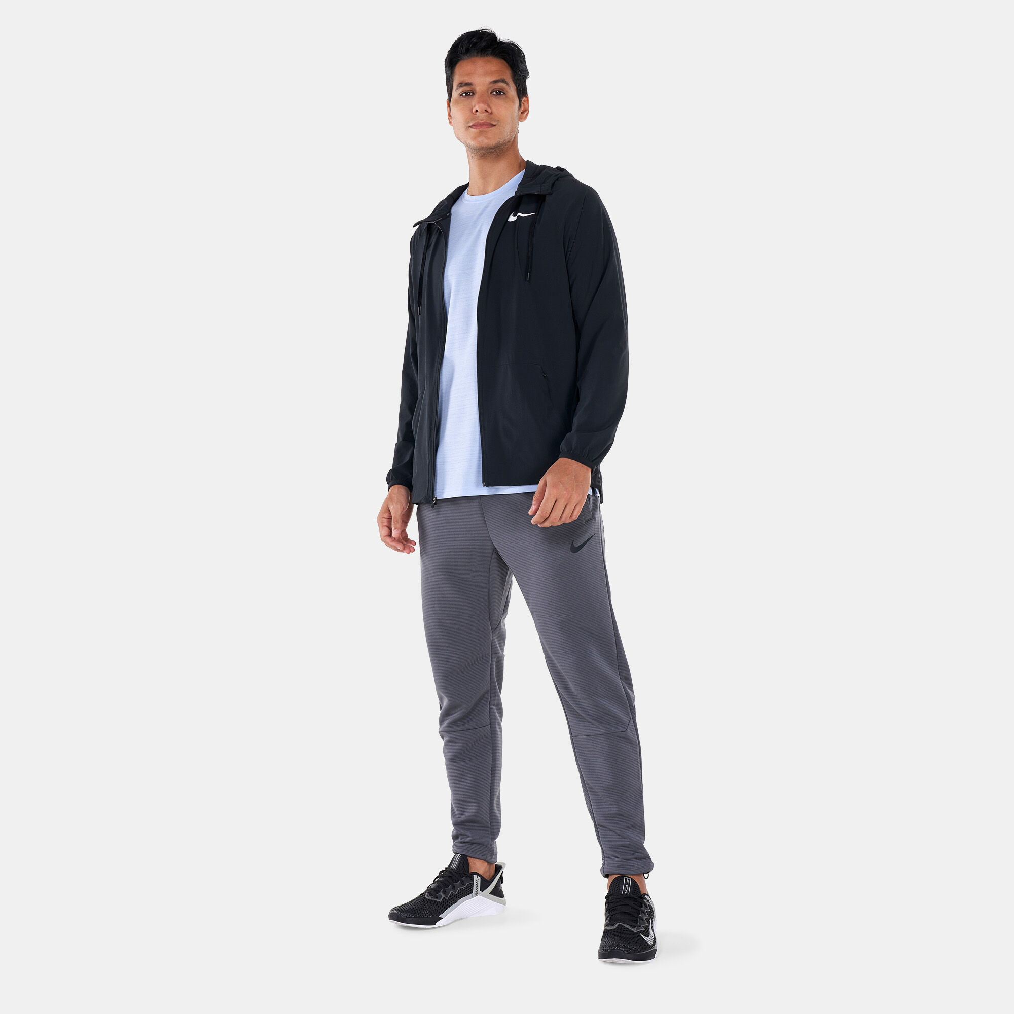 Men s Pro Dri FIT Flex Vent Max Full Zip Hooded Training Jacket Black Nike in KSA SSS