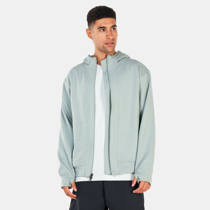 Nike Men's Yoga Dri-FIT Full-Zip Fleece Hoodie Green Nike Men's Yoga Dri-FIT Full-Zip Fleece Hoodie Green image number 0