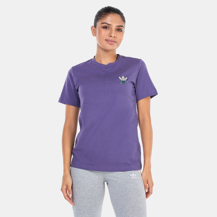 adidas Originals Women's ADI DASSLER Graphic T-Shirt Purple adidas Originals Women's ADI DASSLER Graphic T-Shirt Purple image number 0