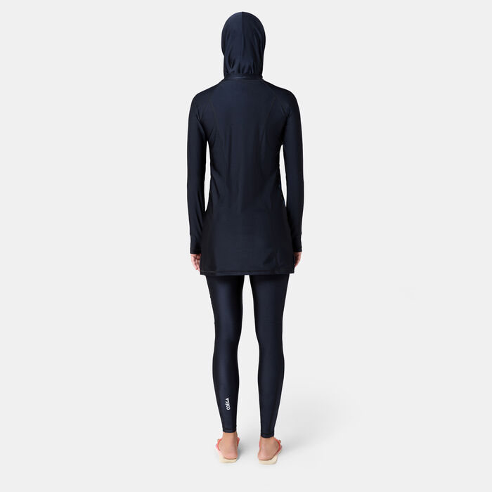 COEGA Women's Modest 3-Piece Swimsuit Black COEGA Women's Modest 3-Piece Swimsuit Black image number 1