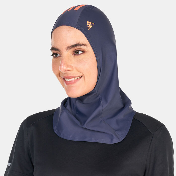 adidas Women's 3-Stripes Swimming Hijab Black adidas Women's 3-Stripes Swimming Hijab Black image number 0