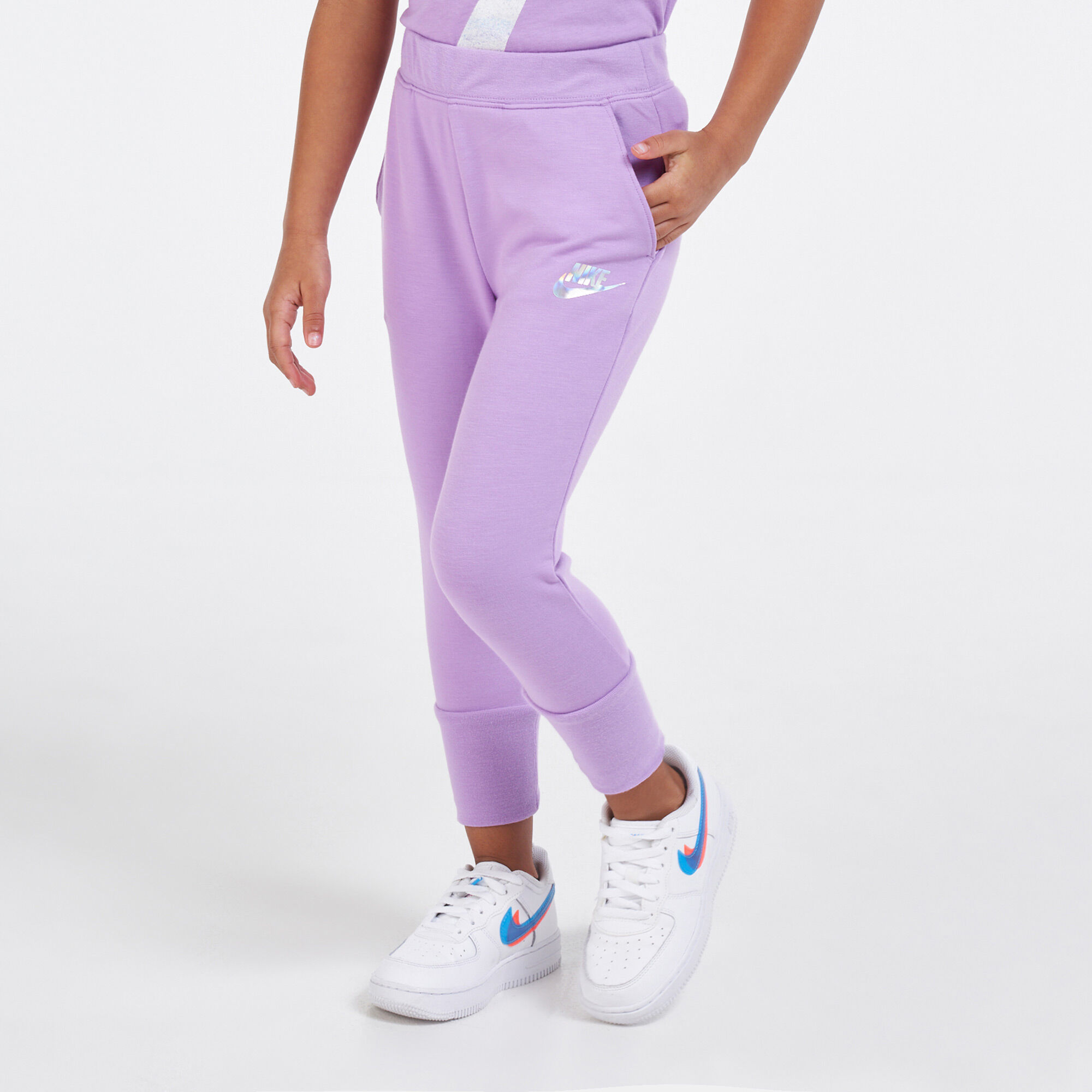 Buy Nike Kids Sportswear Fleece Sweatpants Purple in KSA SSS