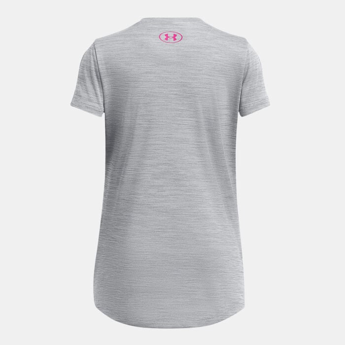 Under Armour Kids' UA Tech Twist Logo Training T-Shirt Black Under Armour Kids' UA Tech Twist Logo Training T-Shirt Black image number 1