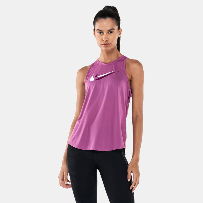 Nike Women's Dri-FIT Swoosh Running Tank Top Pink image number 0