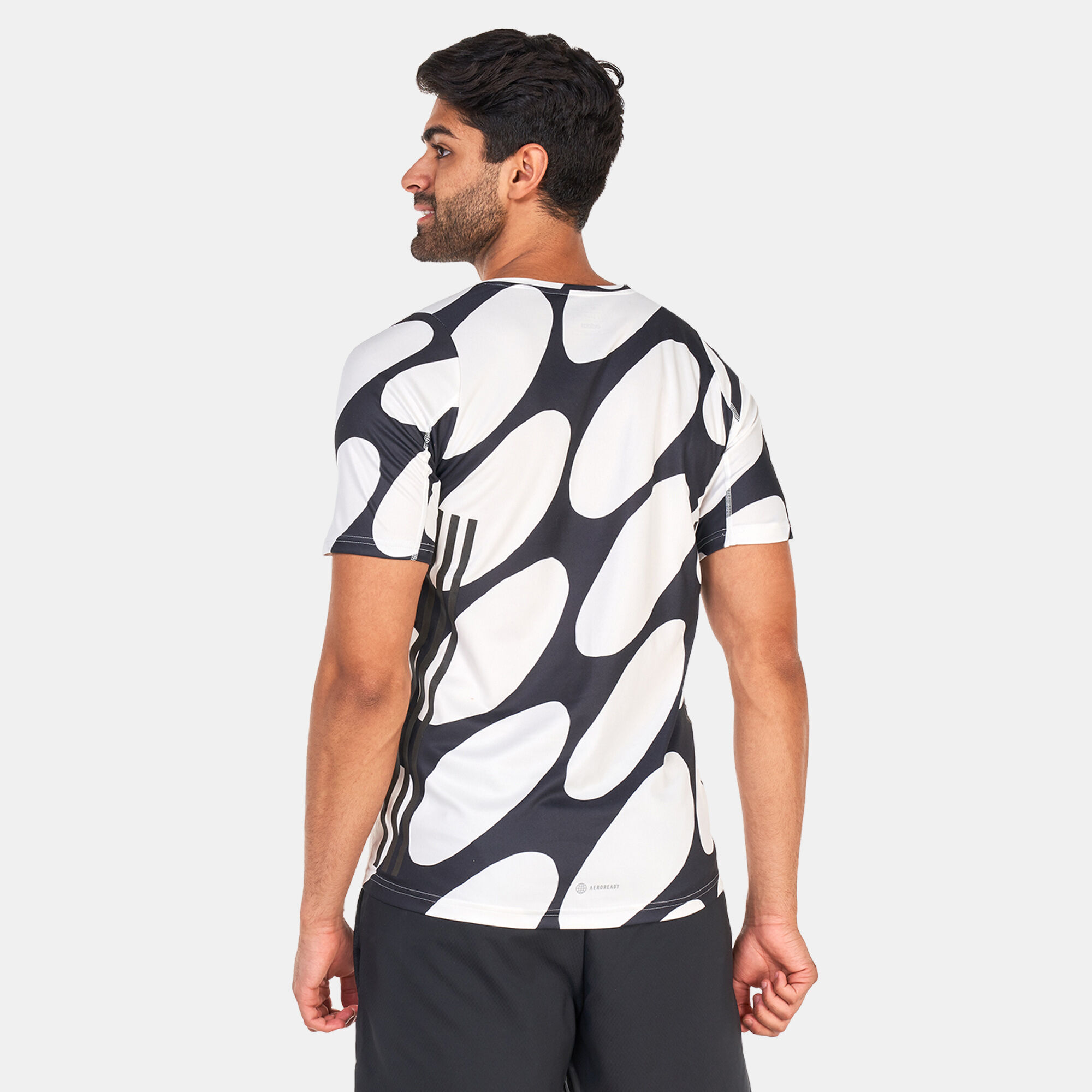 Buy adidas Men s x Marimekko Run Icons 3 Stripes T Shirt White in