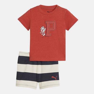 PUMA Kids' Minicats Super T-Shirt and Shorts Set Red