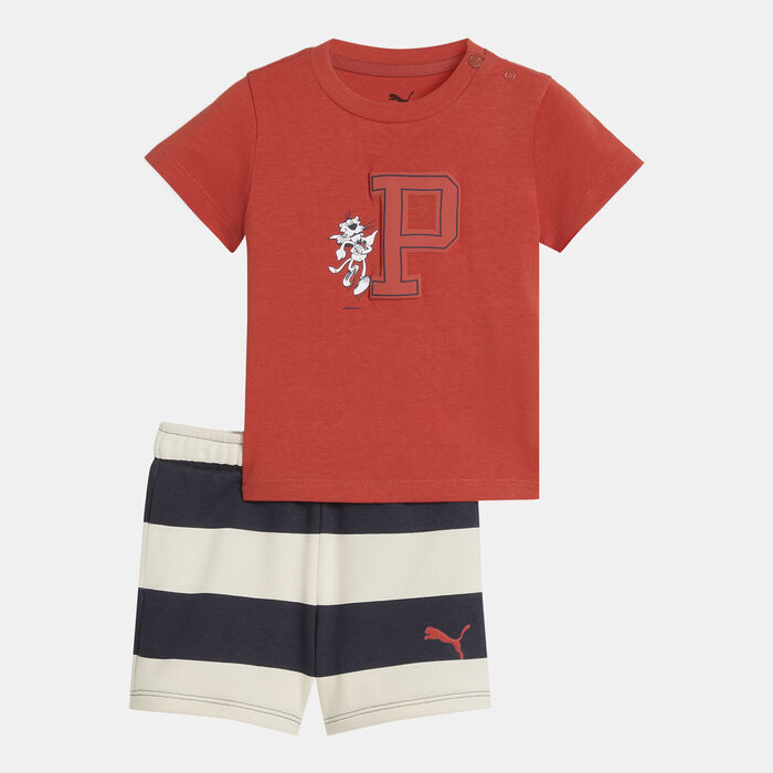 PUMA Kids' Minicats Super T-Shirt and Shorts Set Red PUMA Kids' Minicats Super T-Shirt and Shorts Set Red image number 0