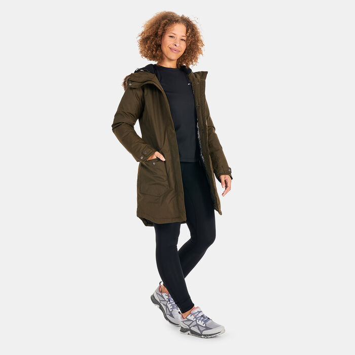 Columbia Women’s Suttle Mountain Long Insulated Jacket Green Columbia Women’s Suttle Mountain Long Insulated Jacket Green image number 2