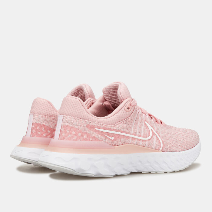 Nike Women's React Infinity Run Flyknit 3 Shoe Pink image number 2