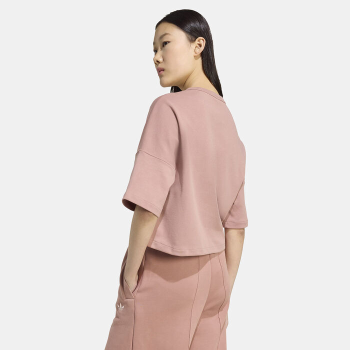 adidas Originals Women's Off-Placed 3-Stripes T-Shirt Pink adidas Originals Women's Off-Placed 3-Stripes T-Shirt Pink image number 1