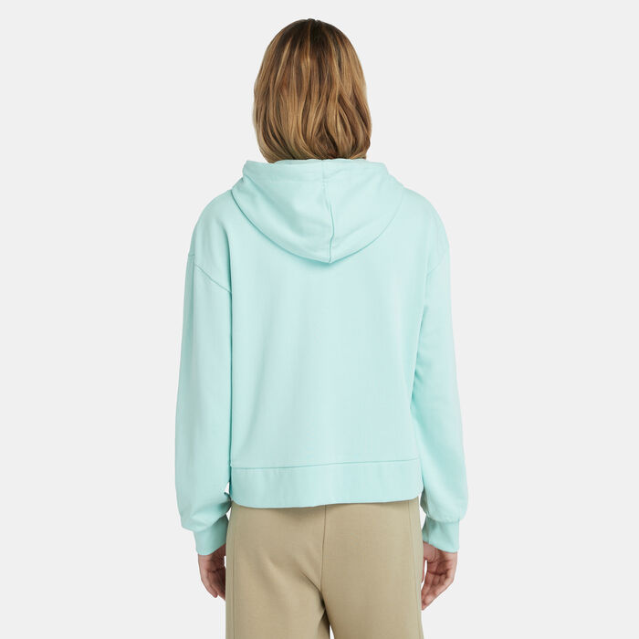 Timberland Women's Stack Logo Hoodie Blue Timberland Women's Stack Logo Hoodie Blue image number 1