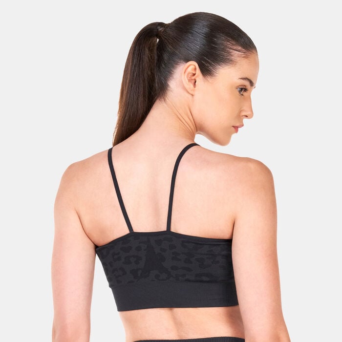 PUMA Women's FormKnit Seamless Long Training Sports Bra Black image number 1