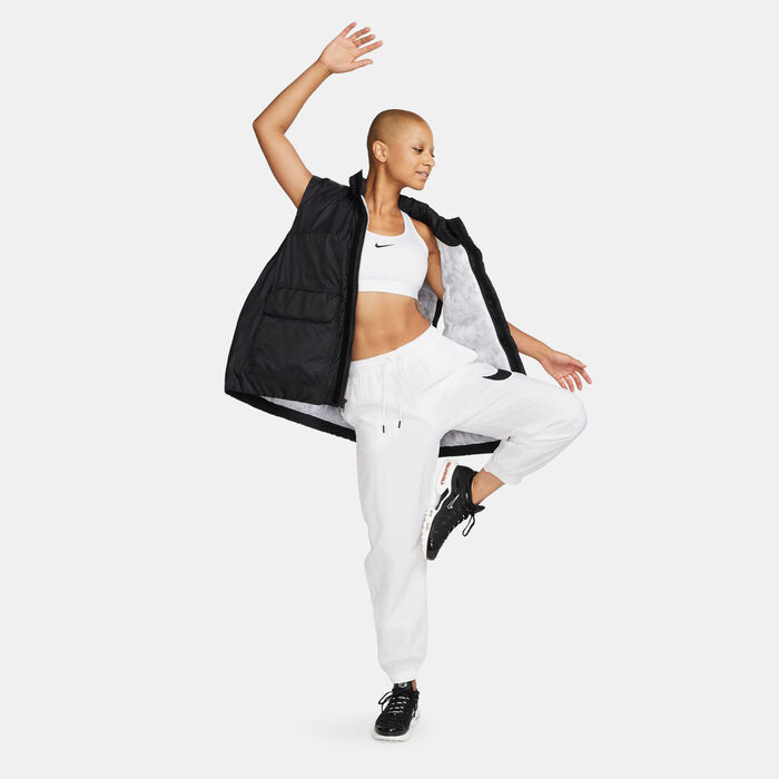 Nike Women's Dri-FIT Swoosh Medium-Support Training Sports Bra White Nike Women's Dri-FIT Swoosh Medium-Support Training Sports Bra White image number 2