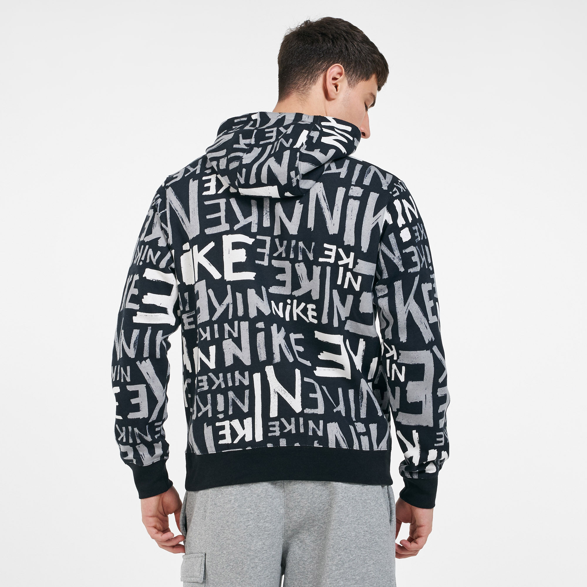 Nike all over print sweatshirt outlet