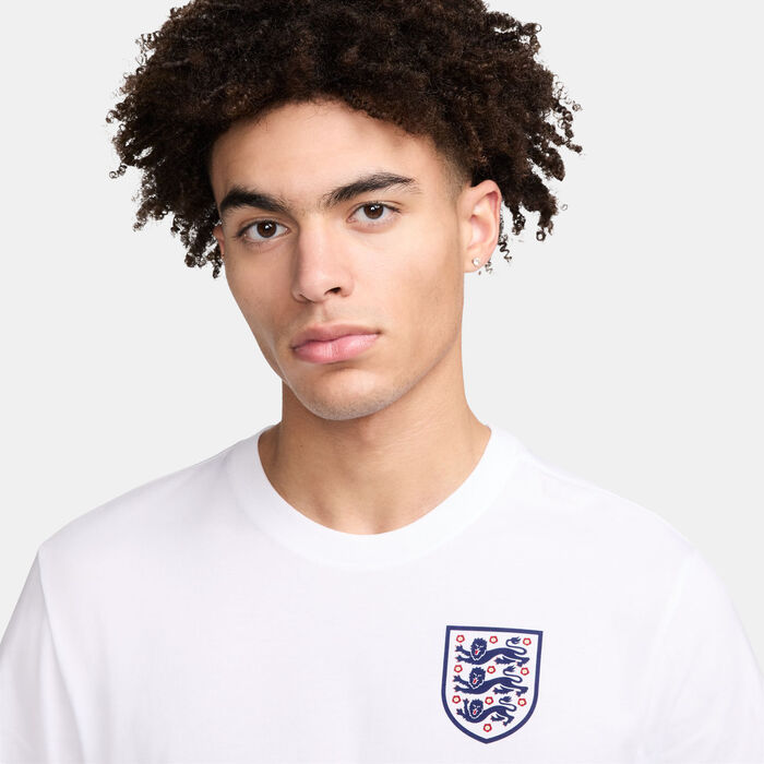 Nike Men's England Football Crest T-Shirt White Nike Men's England Football Crest T-Shirt White image number 3