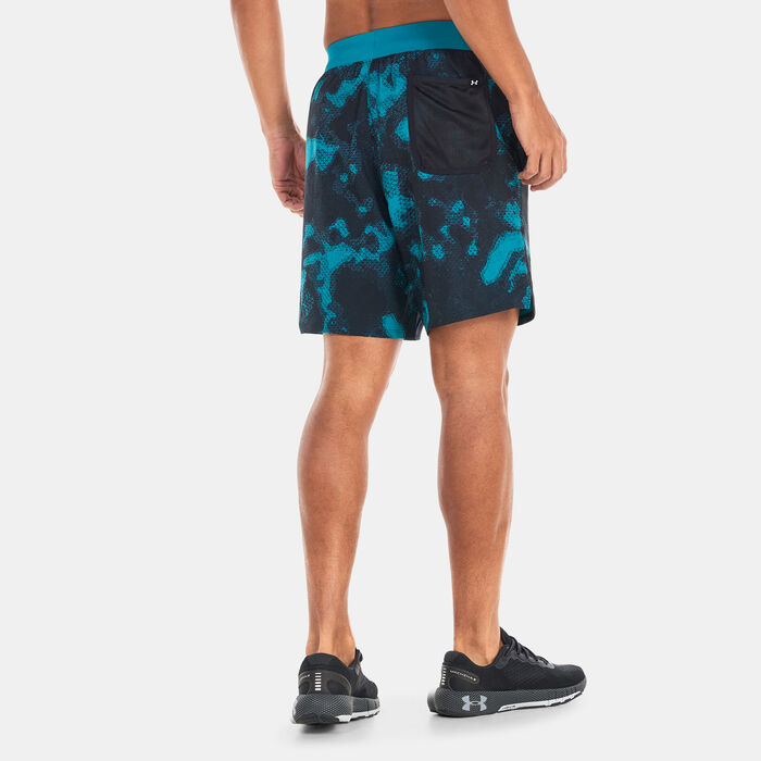 Under Armour Men's Project Rock Woven Printed Shorts Green Under Armour Men's Project Rock Woven Printed Shorts Green image number 1