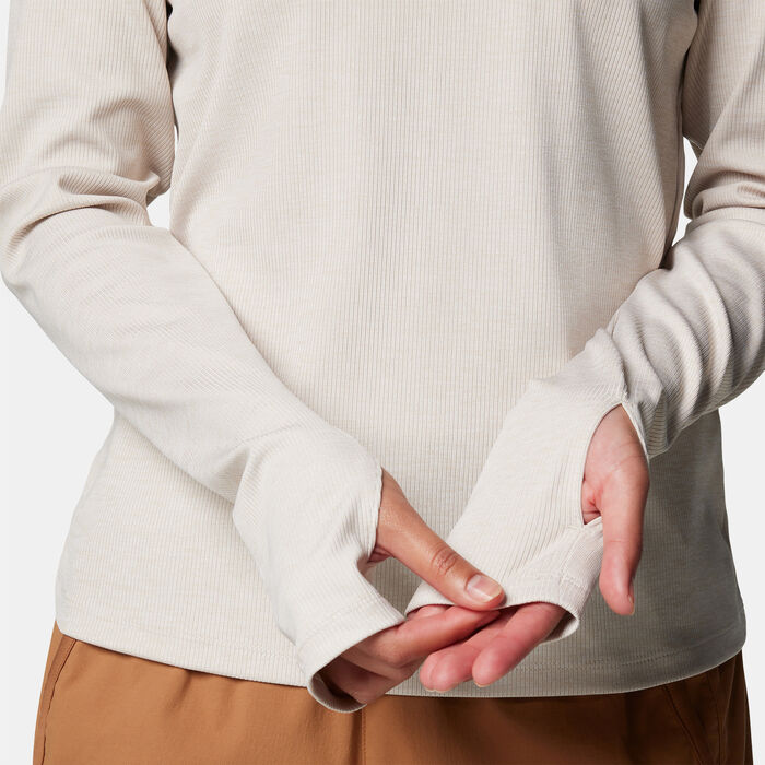 Columbia Women's Boundless Days Turtleneck T-Shirt Beige image number 3