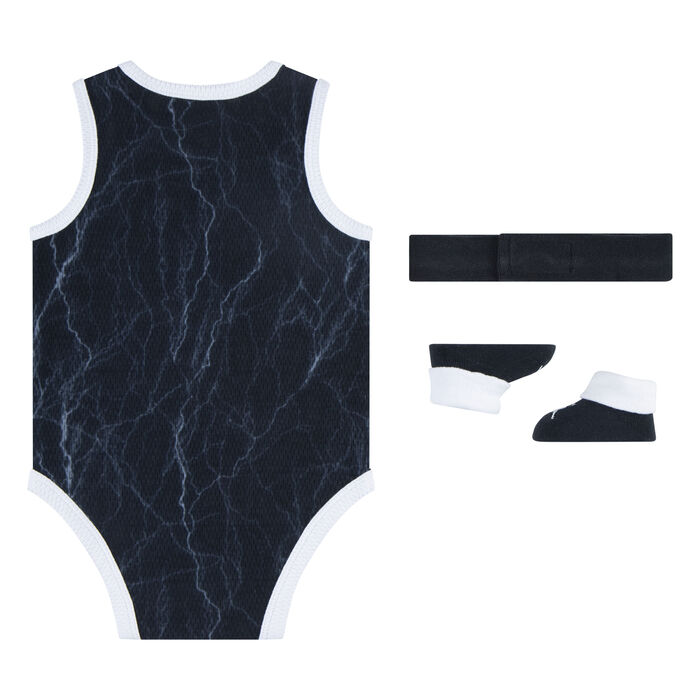 Jordan Kids' 23 Jersey 3-Piece Bodysuit Box Set Black Jordan Kids' 23 Jersey 3-Piece Bodysuit Box Set Black image number 1
