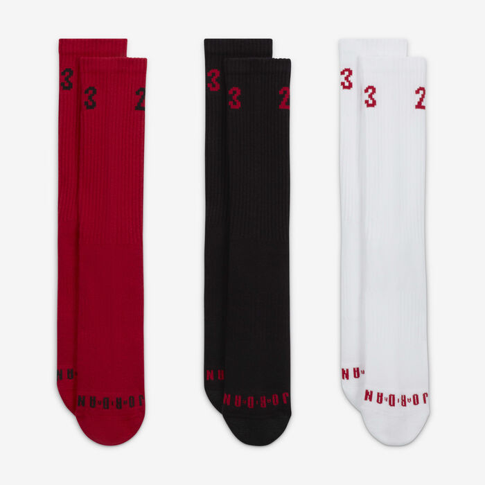 Jordan Essentials Crew Socks (3 Pairs) Multi-Color image number 1