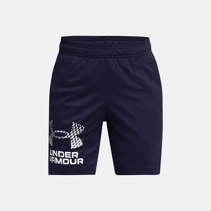 Under Armour Kids' UA Tech Logo Training Shorts Blue Under Armour Kids' UA Tech Logo Training Shorts Blue image number 0