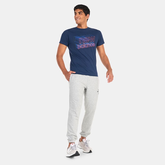 New Balance Men's Heathertech Graphic T-Shirt Blue New Balance Men's Heathertech Graphic T-Shirt Blue image number 2