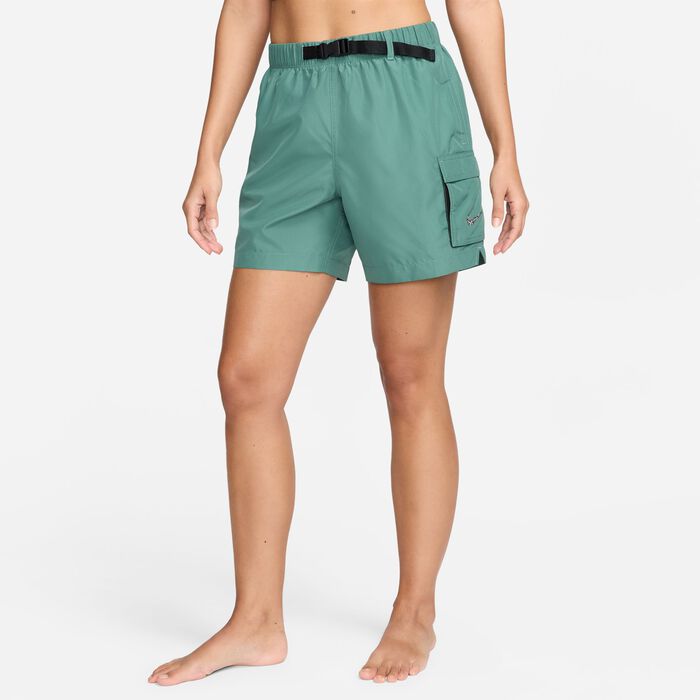 Nike Swim Women's Swim Voyage Cover-Up Shorts Green Nike Swim Women's Swim Voyage Cover-Up Shorts Green image number 0
