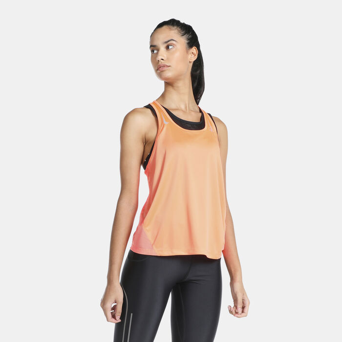 Nike Women's Miler Racer Tank Top Peach Nike Women's Miler Racer Tank Top Peach image number 0