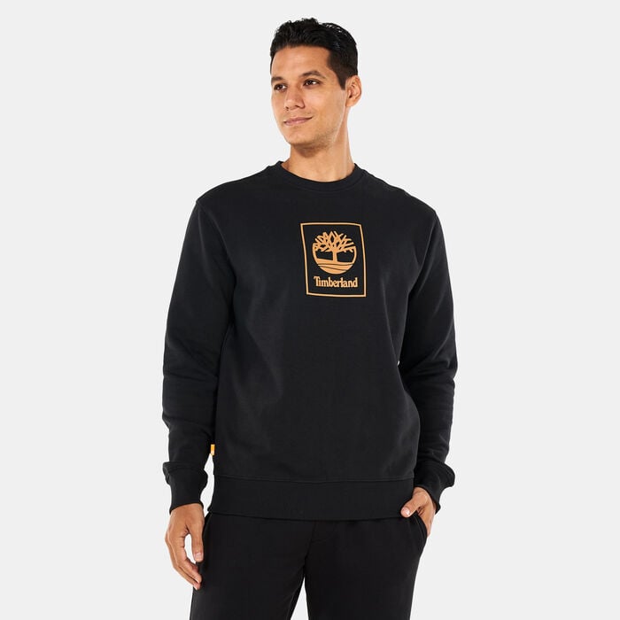 Timberland Men's Stack Logo Crew Sweatshirt Black Timberland Men's Stack Logo Crew Sweatshirt Black image number 0